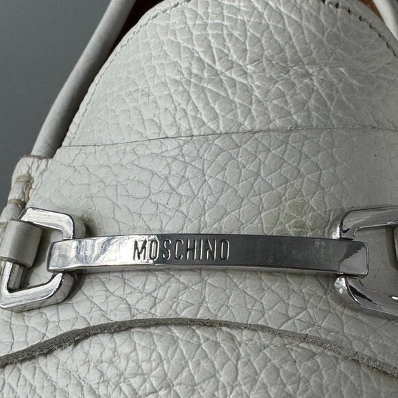 Moschino White Driver Loafers, Size 39 main image 6